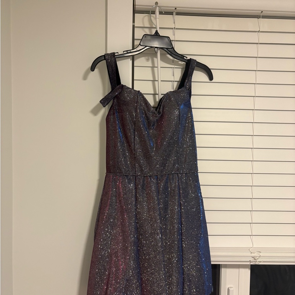 Laura Sparkling Black and Blue Prom Dress